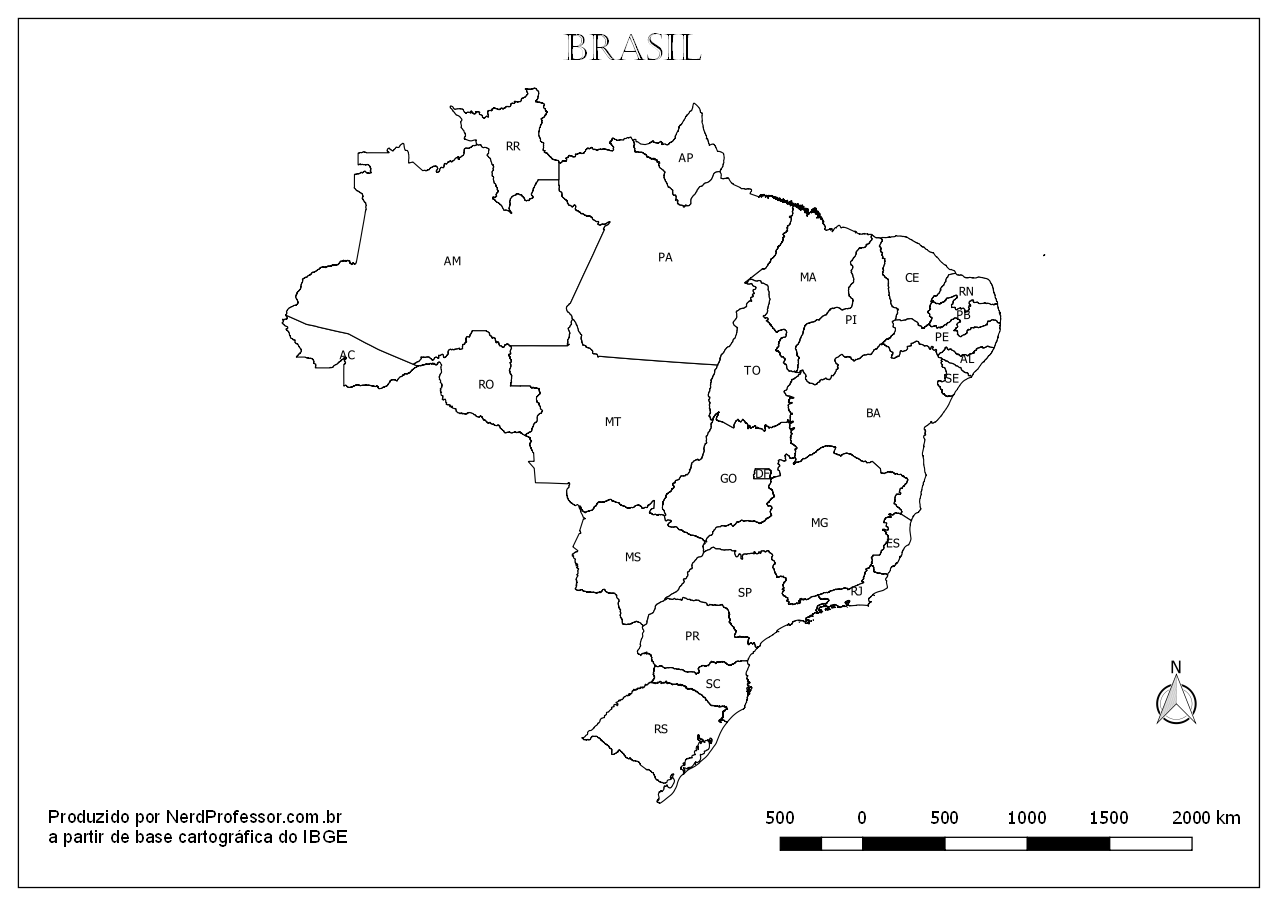 Mapa Estados E Capitais Do Brasil Colorir Nerdprofessor 4394