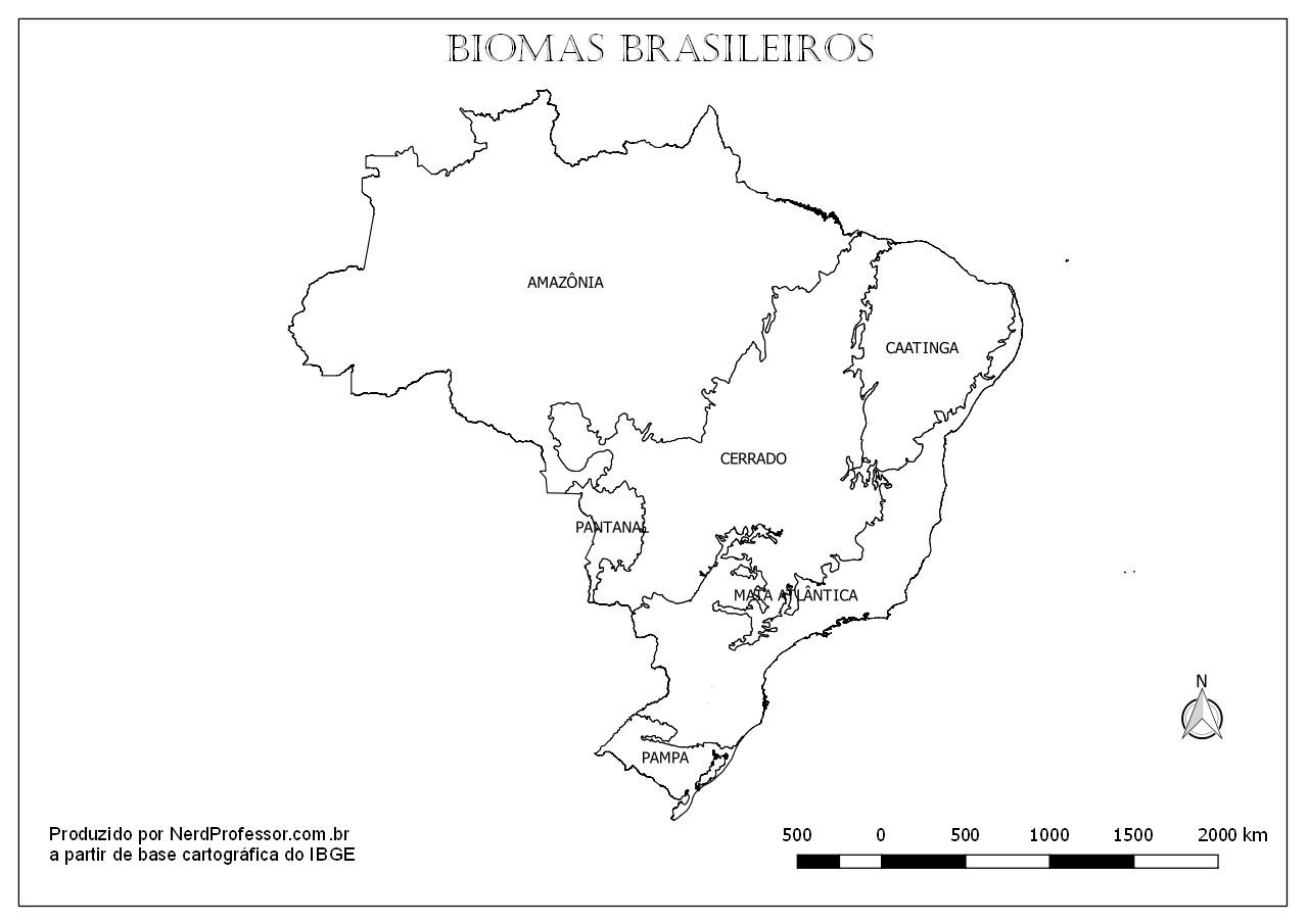 Mapa Biomas Brasileiros Colorir