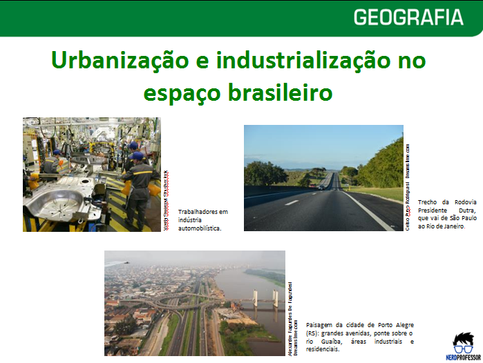 Slides: Urbanização e industrialização no espaço brasileiro