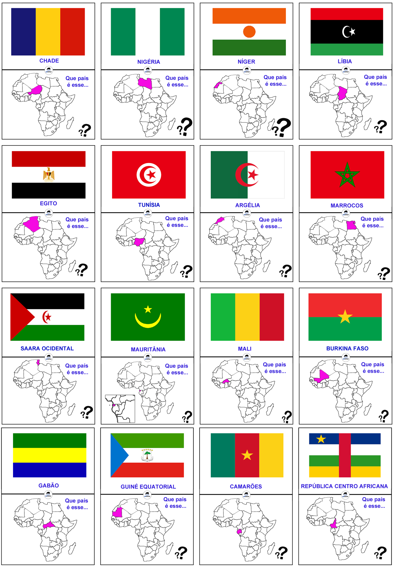 Jogo de Dominó: África Continente