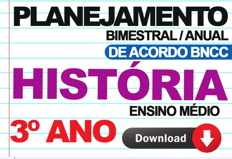 Planejamento Anual de História 3º Ano Ensino Médio