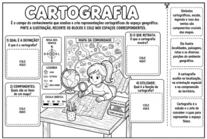 Cartografia – Atividade PDF para colorir