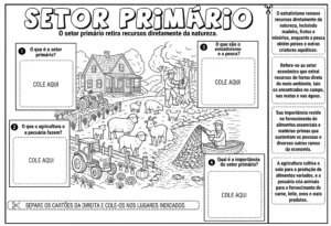 Setor Primário – Atividade PDF para colorir