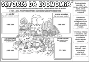 Setores da Economia – Atividade PDF para colorir