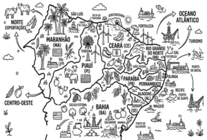 Atividade Colorir Economia da Região Nordeste